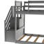 Lit superposé simple au-dessus de simple avec glissière et escalier Aslam-770088962