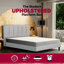 Lit plateforme grand avec meubles de chambre à coucher, cadre de lit tapissier en tissu avec tête de lit capitonnée-415675127