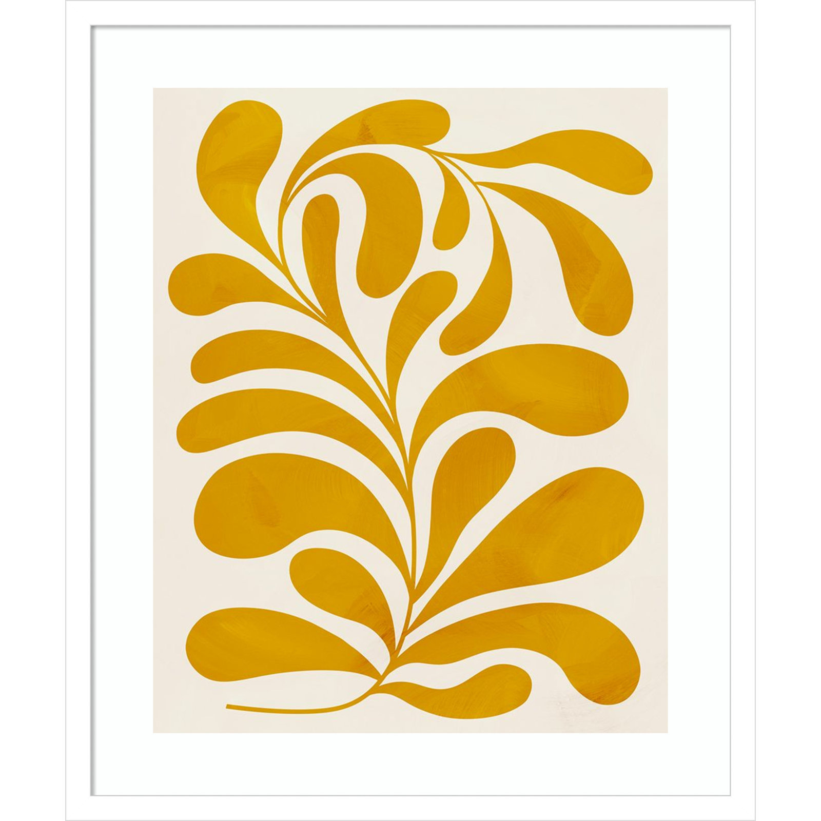 Goldenrod II by Grace Popp, White, 25" H x 21" W x 1" D