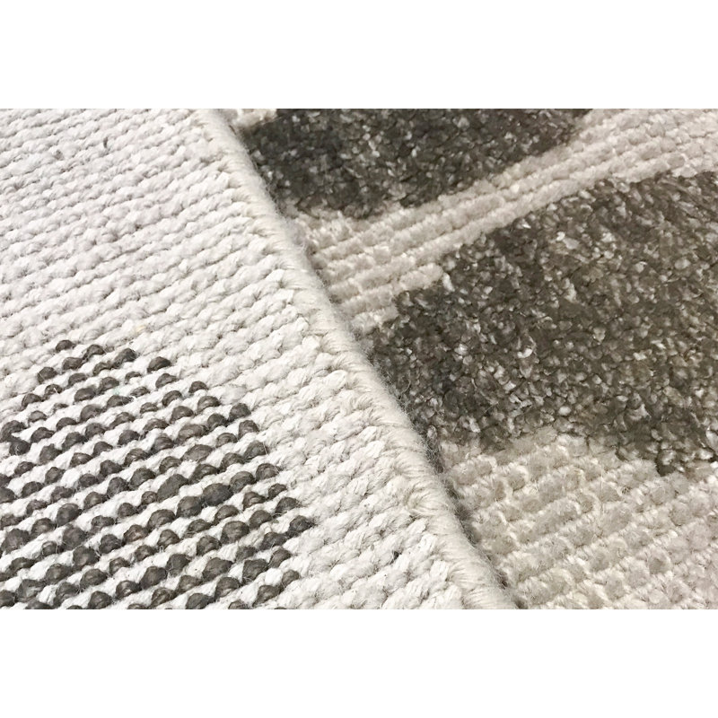 Tapis beige et brun noué à la main de haute qualité
