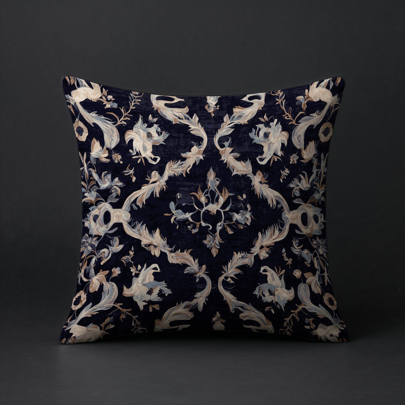 Coussin décoratif intérieur et extérieur Modern, Mauve / géométrique 2, Carré 16 po