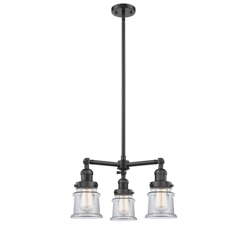 Lustre classique / traditionnel à 3 lumières Alexandira, Transparent, Or satiné, Ampoule DEL rétro de 3,5 watts
