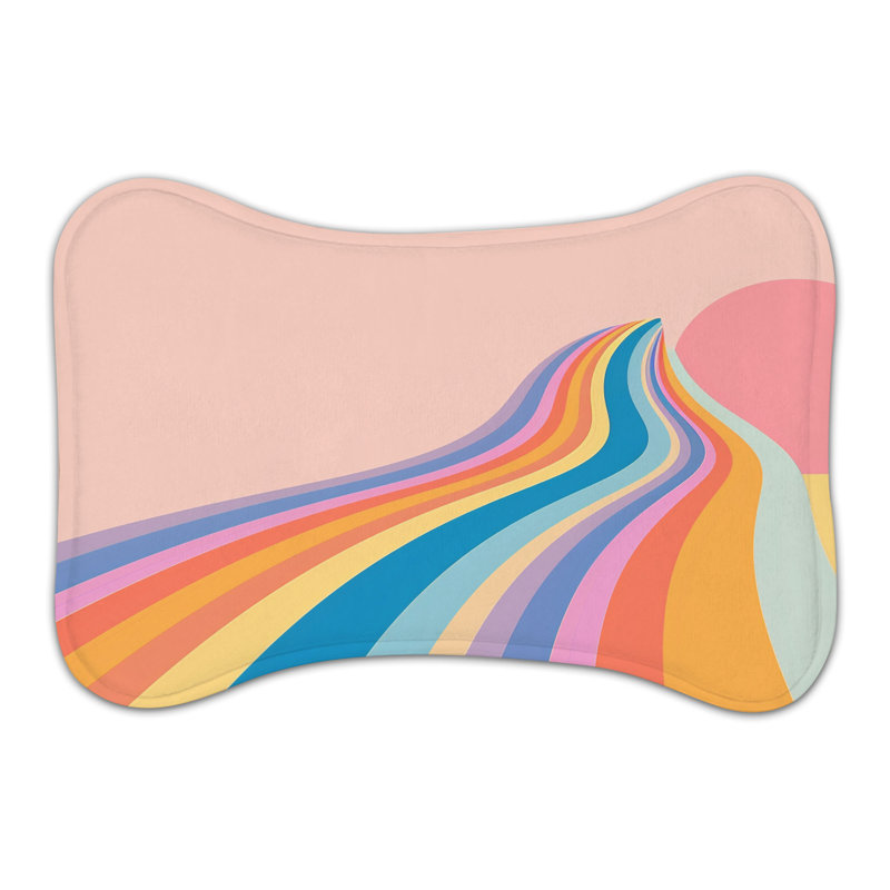 Tapis rétro en forme d'os - 1 pièce