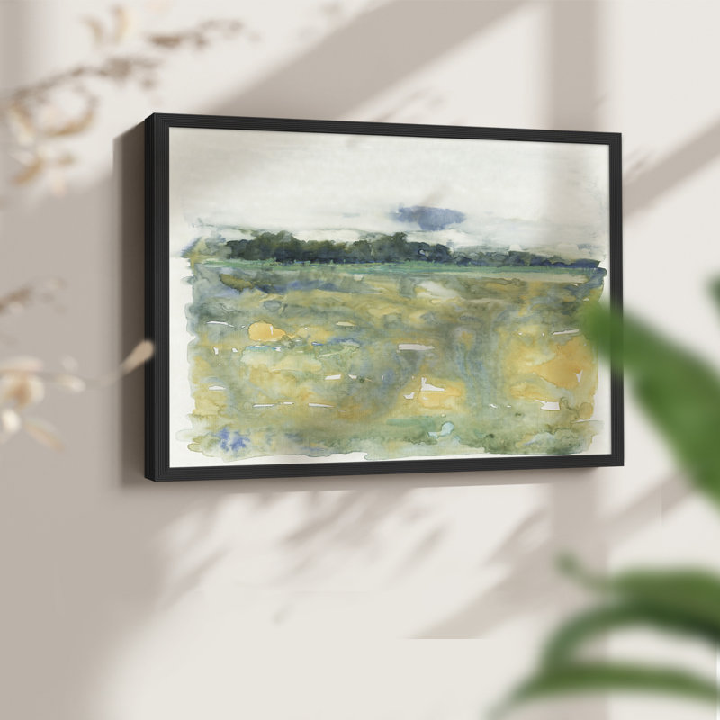 «Flowing Landscape II», reproduction encadrée, H 11 po x l 14 po, Noir, noir, noir, noir
