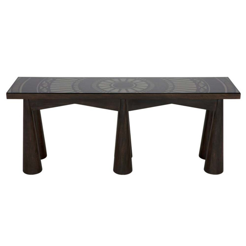 Tutankhamun 81'' W Glass Console Table