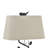 22" Bronze Resin Table Lamp With Birds And Rectangle Linen Shade-915767774-915767773