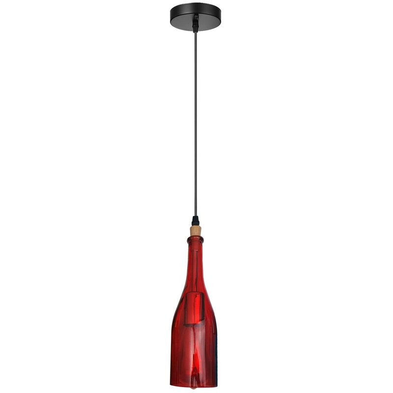 North Vassalboro 1 - Light Single Pendant, Red