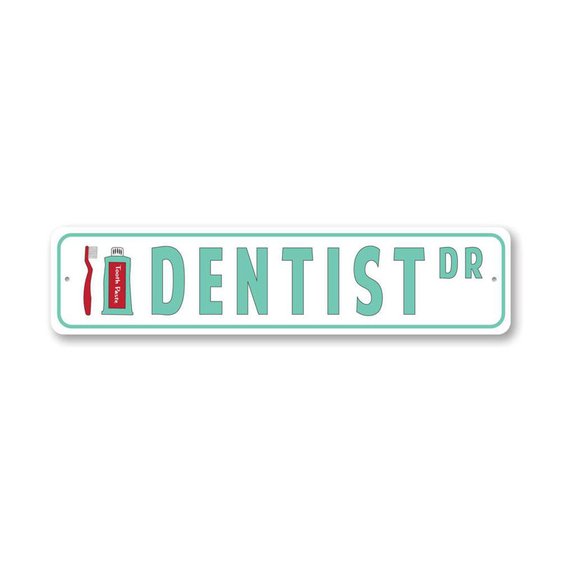 Plaque de dentiste en aluminium, H 6 po x l 24 po x P 0,06 po