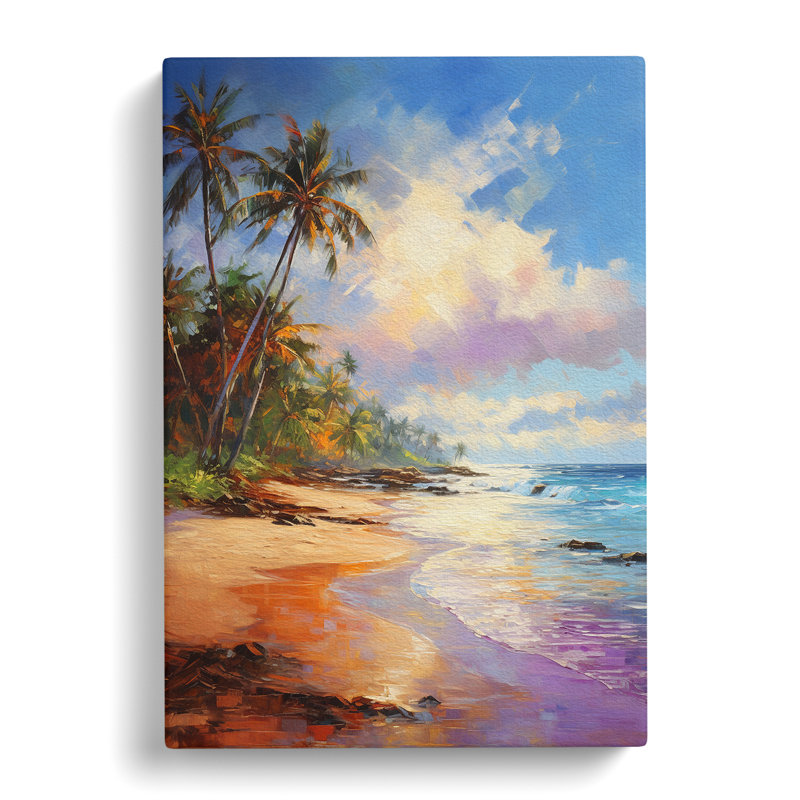 Beach Impressionism Art No.3 - Wrapped Canvas, 60cm H x 40cm W x 3cm D