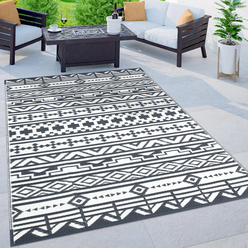Tapis d'extérieur réversible imperméable Marliegh, Rectangle 5' x 8'