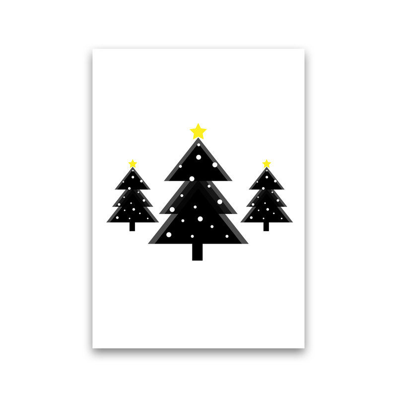 Christmas Trees - Single Picture Frame Print, No Framed, 30cm H x 21cm W x 1cm D