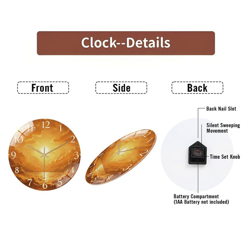 Horloge murale 12 po