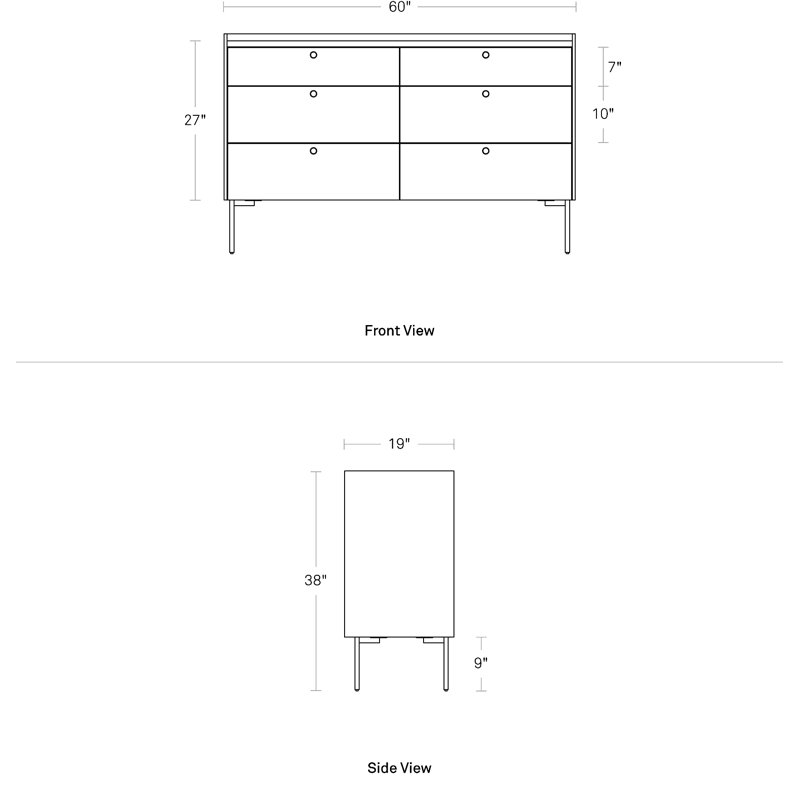 Peek 6 - Drawer Dresser, Dark Olive