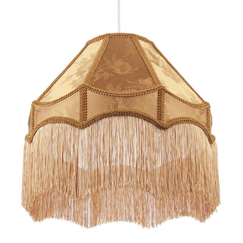 26 cm H Empire Fabric Lamp Shade ( No Direct Attachment Method ) in Gold