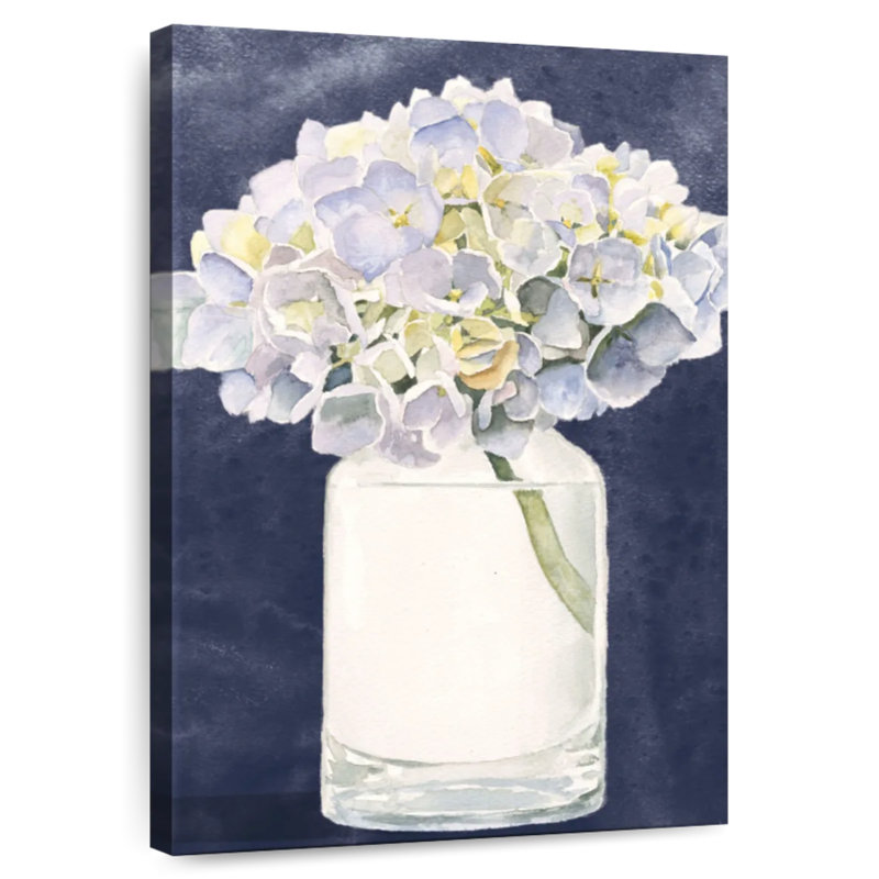 Harnek Tranquil Blossoms Navy, 51" H x 34" W