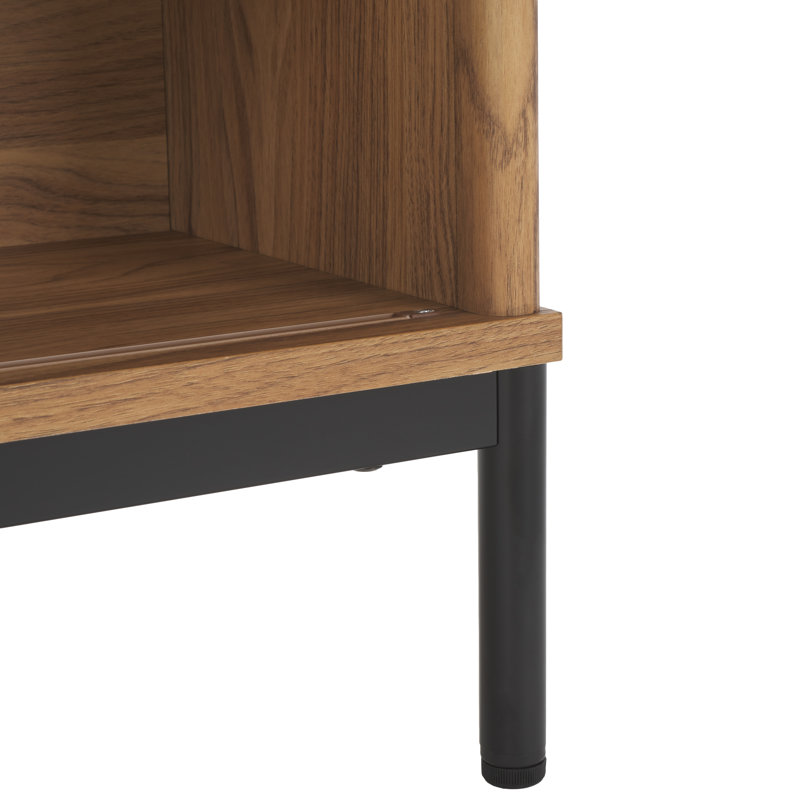 Gyselle Single Coffee Table, Oak/Black
