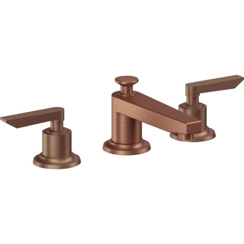 Rincon Bay 8" Widespread Faucet 2-Handle Bathroom Faucet with ZeroDrain, Lever Handle, Antique Copper Flat