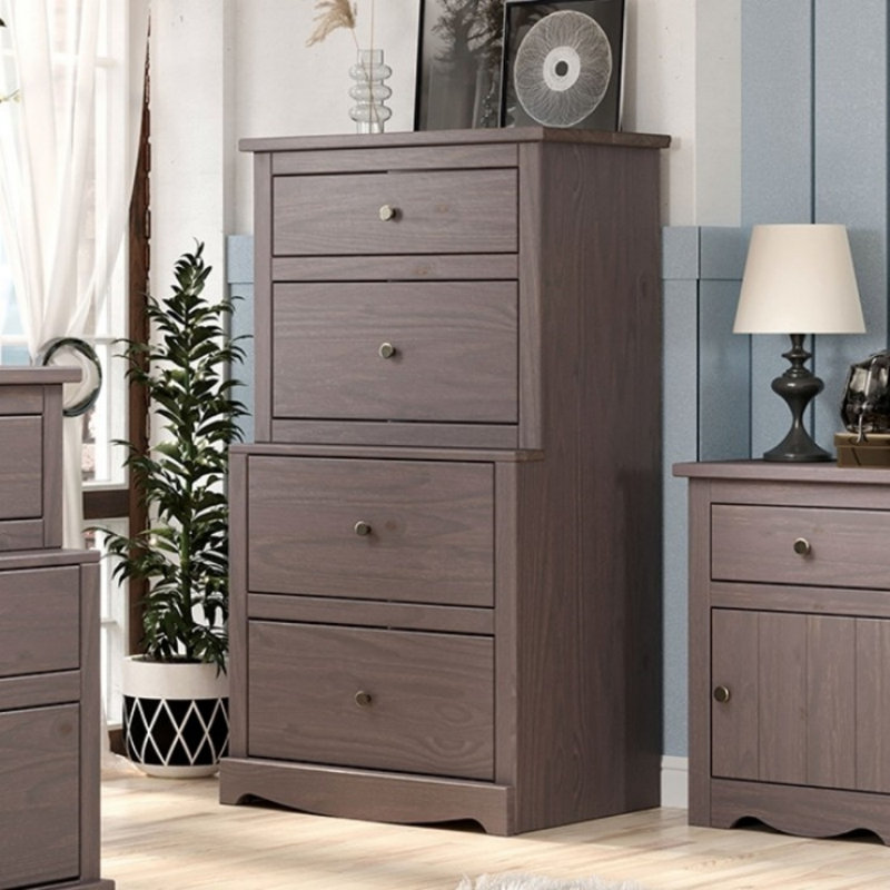 Commode 4 tiroirs Izzi, Gris
