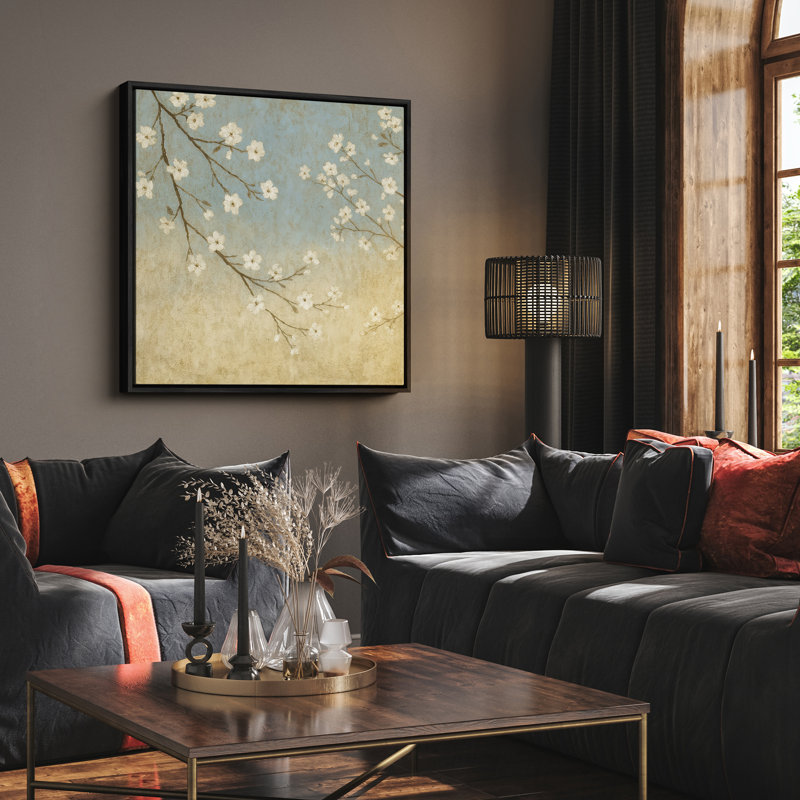 Art mural encadré abstrait rétro antique classique pour chambre à coucher, H 24 po x l 24 po, Noir