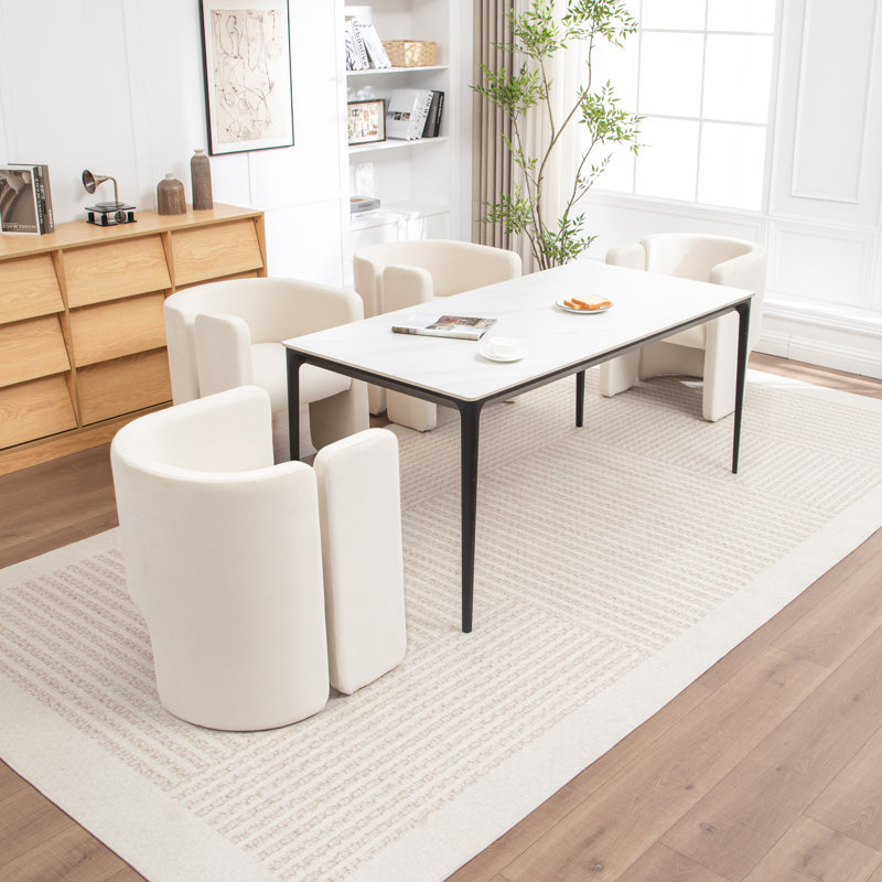 Chaises de salle à manger Modern, 4, Beige