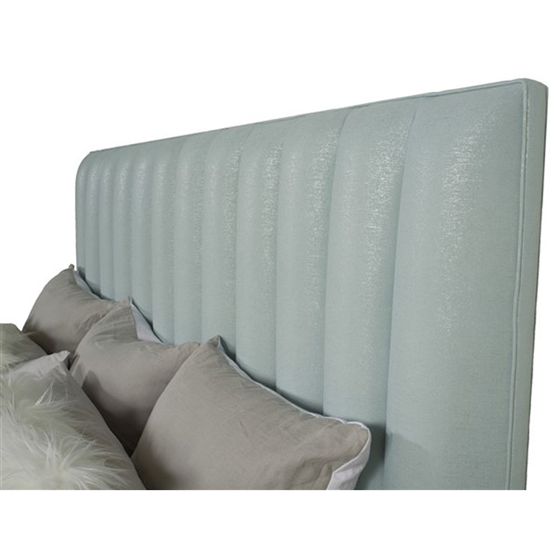 Jemma King Upholstered Panel Headboard, Ian Pewter