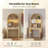 Writing Desk With Arch Hutch, Fluted Drawer & Storage Shelves, Modern Wood Computer Desk With Storage For Home Office, Bedroom, Small Space-564998571