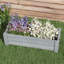58L Fir Wood Raised Garden Bed Planter Box, Outdoor Grow Container for Flowers & Vegetables, 100 x 36.5 x 36 cm, Grey