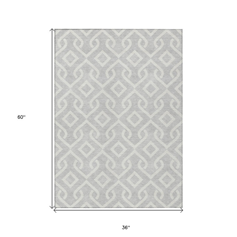 Tapis intérieur / extérieur ivoire lavable 3 pi x 5 pi