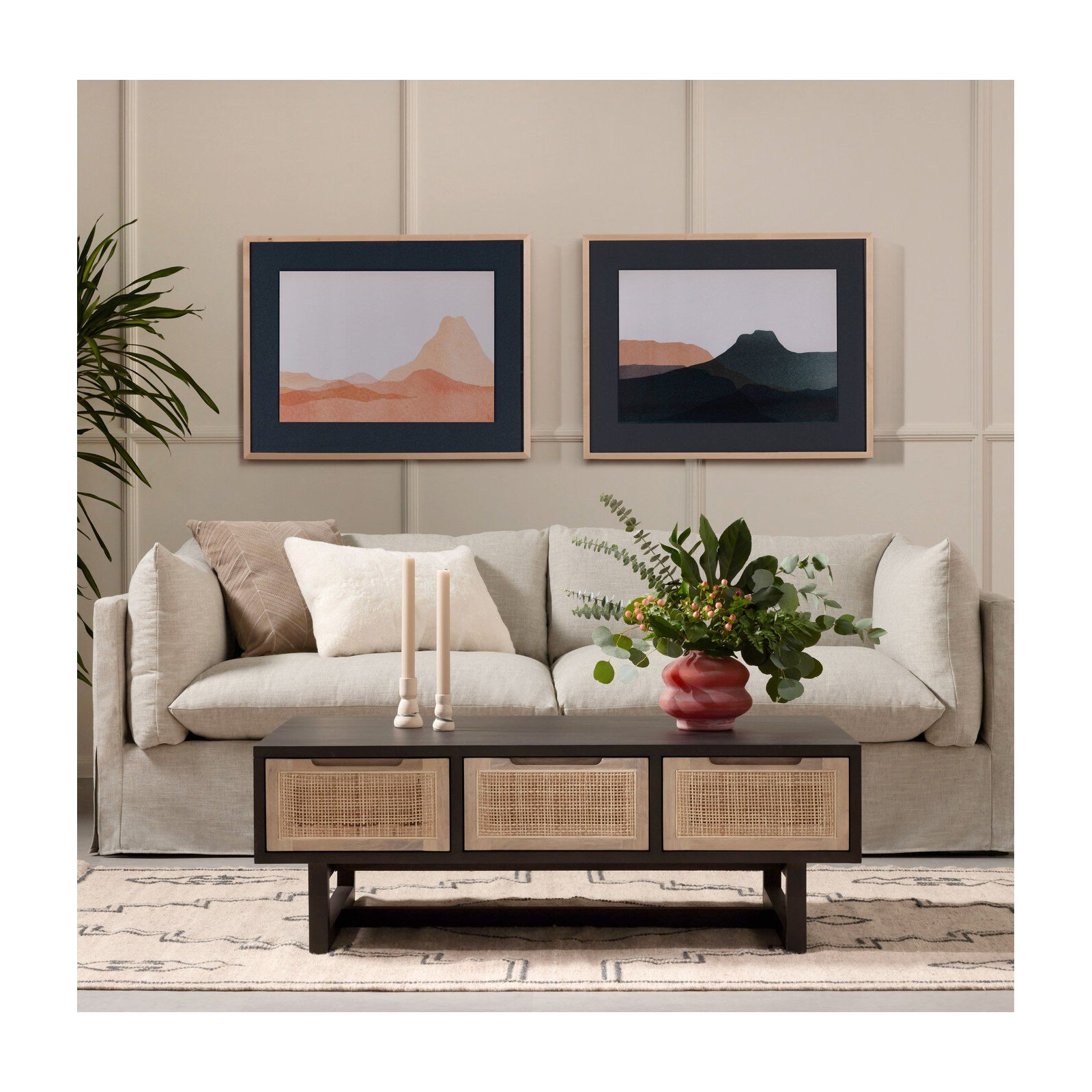 Rafferty 96.5'' Upholstered Sofa, Valley Nimbus Beige Linen, 90.5" W x 40" D x 30" H