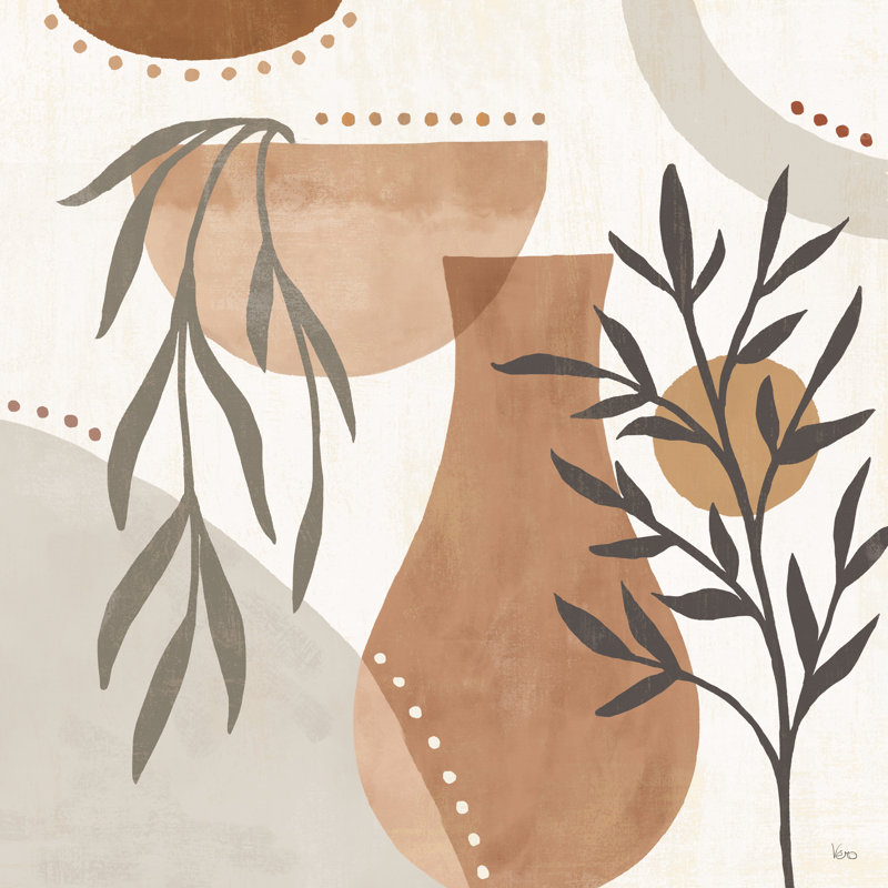 Botanical Form III Neutral by Veronique Charron - Wrapped Canvas Print, 30cm H x 30cm W