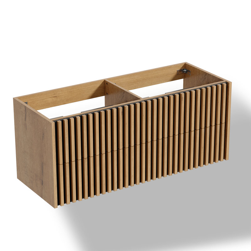 Base de meuble-lavabo mural double 48 po, sans lavabo et robinet 48 po