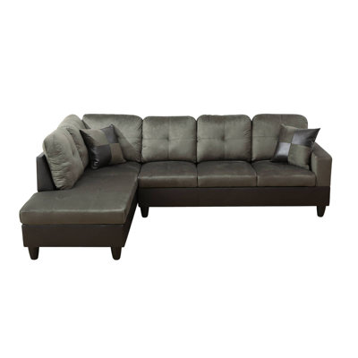 103.5" Wide Microfiber Sofa & Chaise