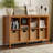 Warm Shaker 57"W Solid Wood Entryway Console Table with 8 Cube Storage