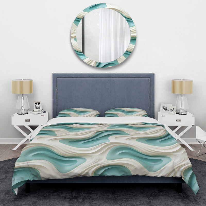 Sculptural Elegance - Abstract Duvet Cover Set - Microfiber Polyester, King Duvet Cover + 2 King Shams