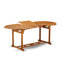 Les ensembles de salle à manger d'extérieur 5 pièces comprennent une table ovale en bois d'acacia et 4 chaises pliantes à accoudoirs, huile naturelle
