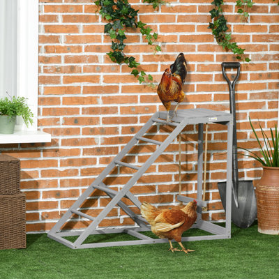 71cm Solid Wood Bird Chicken Activity Shelf for Floor