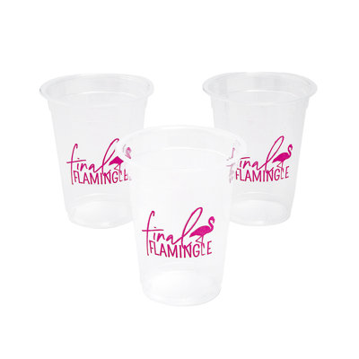 Fun Express Bulk Gobelets jetables en plastique final Flamingle