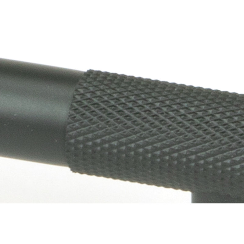 Polished Nickel Half Brompton Pull Handle - Large, Matt Black, 9.6 cm