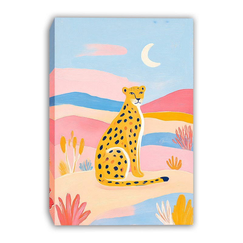 Serene Leopard Study Wrapped Canvas Wall Art, 48"H x 36"W x 1.5"D