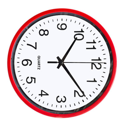8 Inch Silent Wall Clock Round Modern Accurate Clocks for Home Study Kitchen Bedroom Red