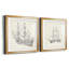 Croquis de bateau antique I Croquis de bateau antique I - ensemble de 2 reproductions de dessins encadrés-159936363-158474814-159936359