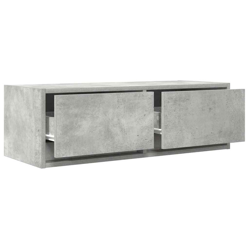 TV Cabinet 31x25.5 Cm Engineered Wood, Concrete Grey, 80 cm