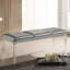 Classic 1Pc Bench Only Contemporary Solid Wood Acrylic Legs Crystal And Mirror Accent-1092344724