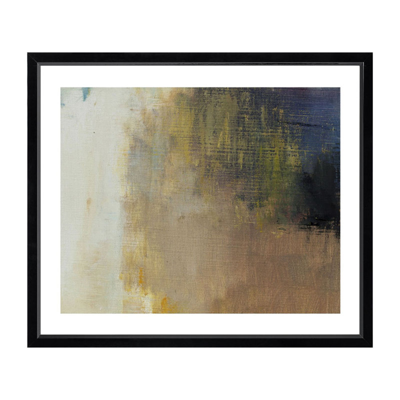 Earth Textured Abstract - Single Picture Frame Print, 205.74 cm H x 167.64 cm W, Gloss Black