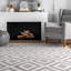Geometric Wool Hand Woven Area Rug-1024200636
