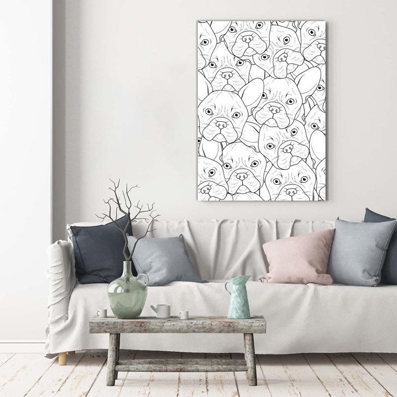 French Bulldogs - Wrapped Canvas Print