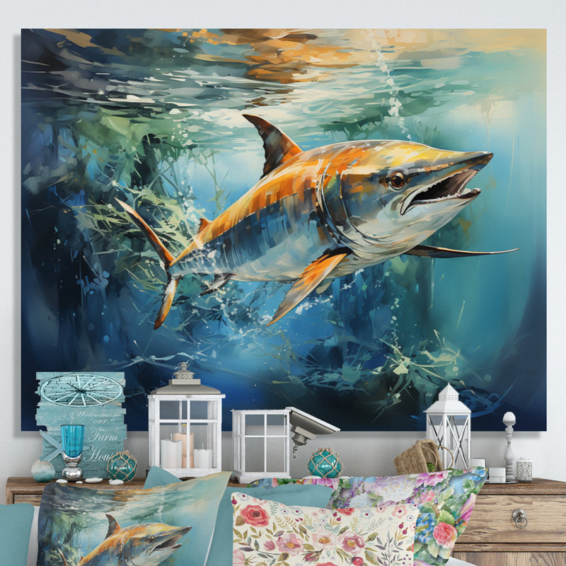 «Fishing Majestic Marlins IV», reproduction, Toile tendue, H 24 po x l 32 po x P 1 po