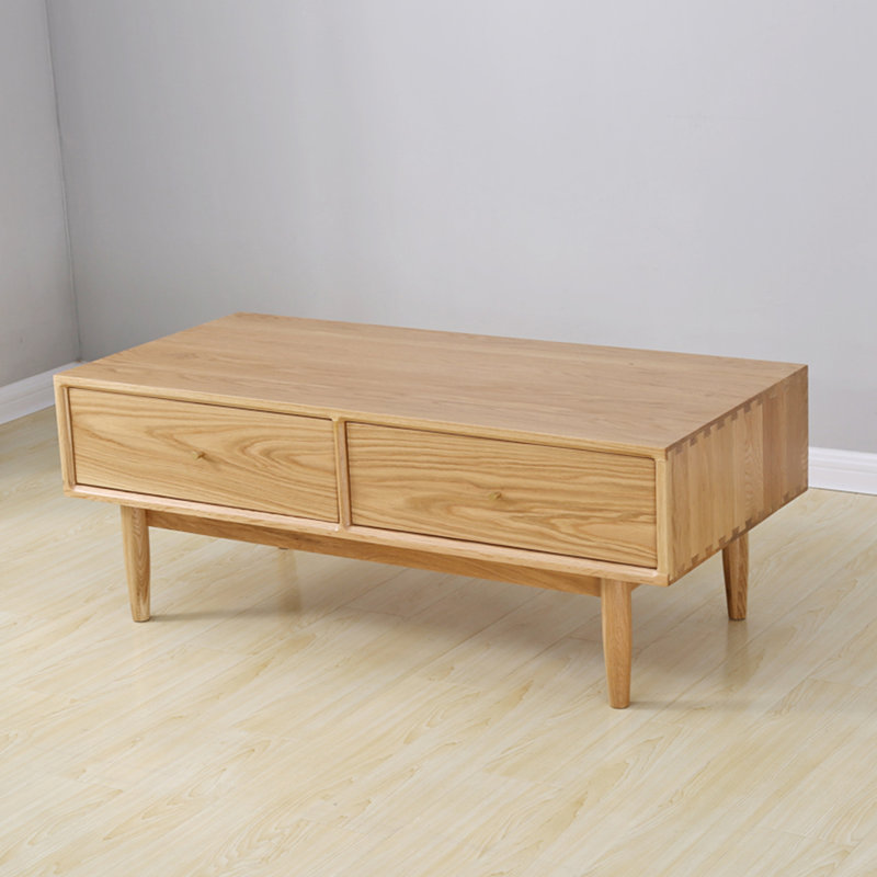 Table basse moderne et simple en cerisier, H 17,71 po x L 47,24 po x l 21,65 po
