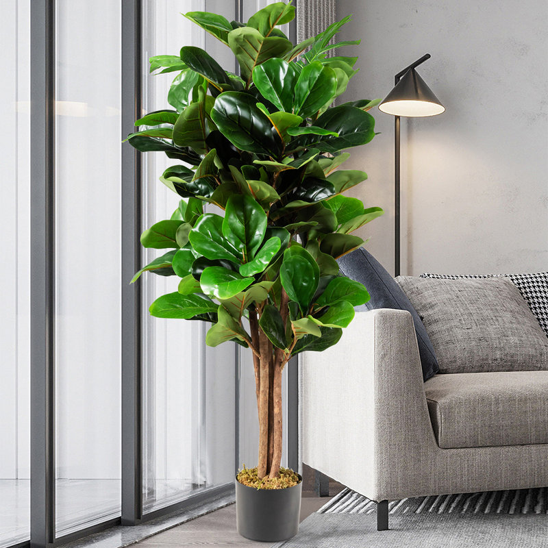 120 cm H Faux Moss Tree Plant in Plastic Pot