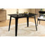 Table de salle à manger rectangulaire en esthétique Mid-Century, pieds en bois d'hévéa massif noir, plateau en faux bois d'aspect grain naturel, profondeur de 29,04 po, support de 250 lb, plateau à assemblage rapide nécessitant peu d'entretien, idéal